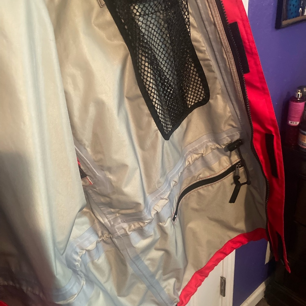 The North Face Red and Black Waterproof Hooded Jacket - Picture 5 of 6